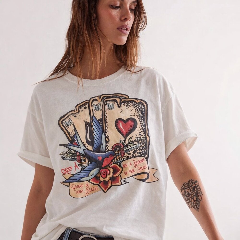 BOUTIQUE RETRO CARDS GRAPHIC TEE